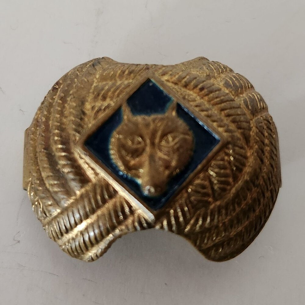 Vintage Boy Scout Neckerchief Slide Wolf